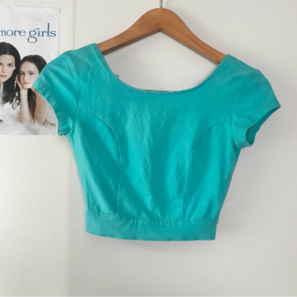 Teal Nollie Women's Crop Top, open back